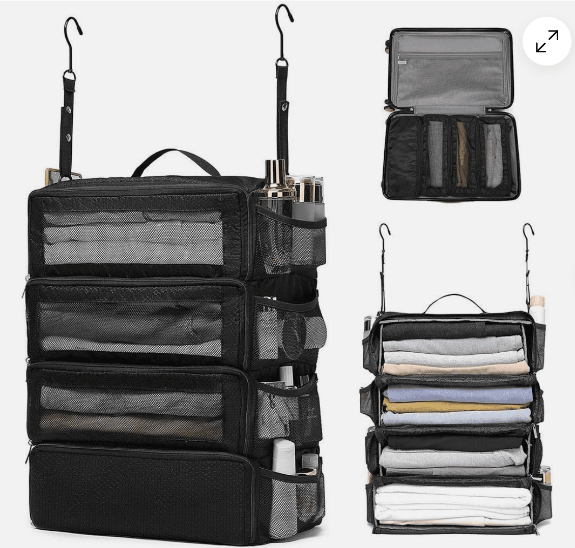 Hanging Travel Organizer Bag with Multiple Storage Compartments