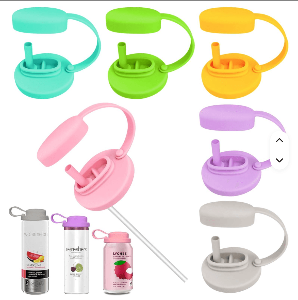 Silicone Can Lid with Straw