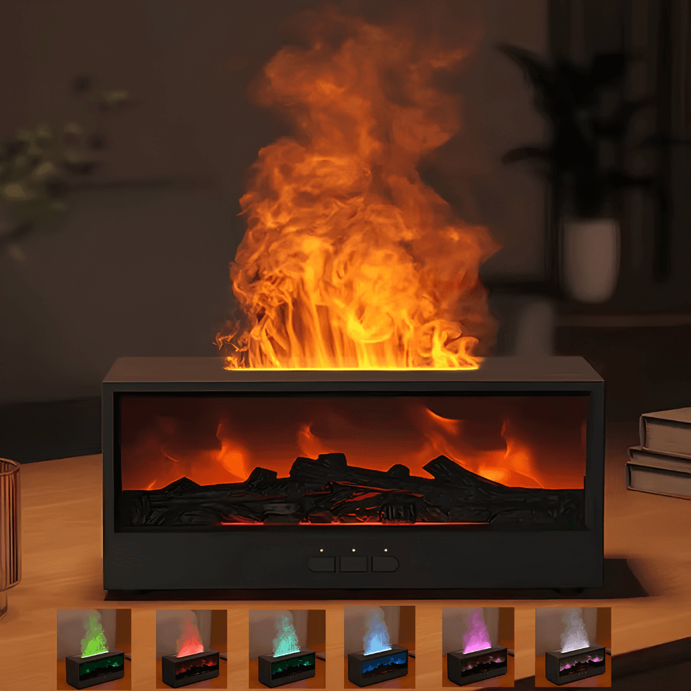 3D Flame Mist Fireplace Humidifier