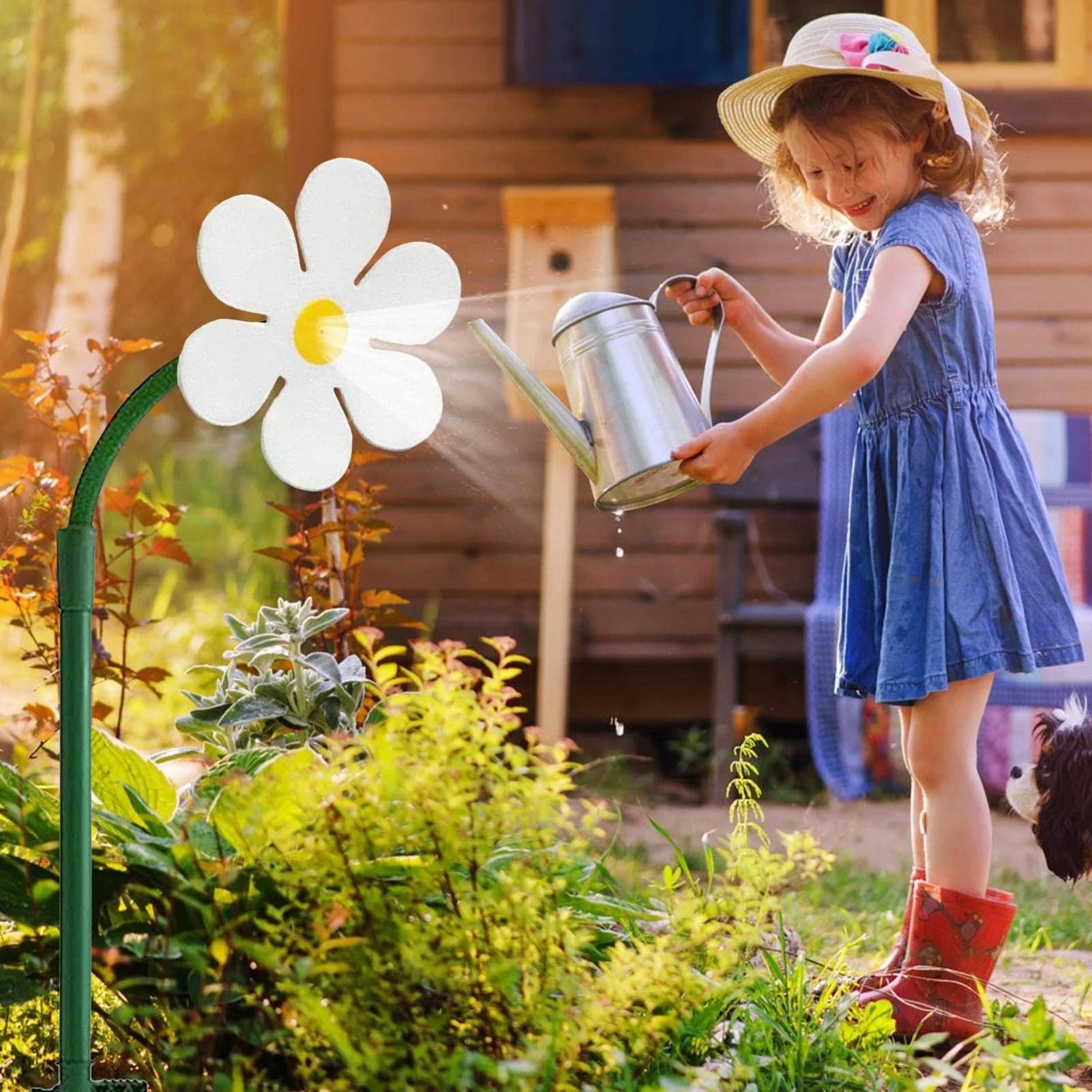 Flower Rotating Daisy Lawn Sprinkler