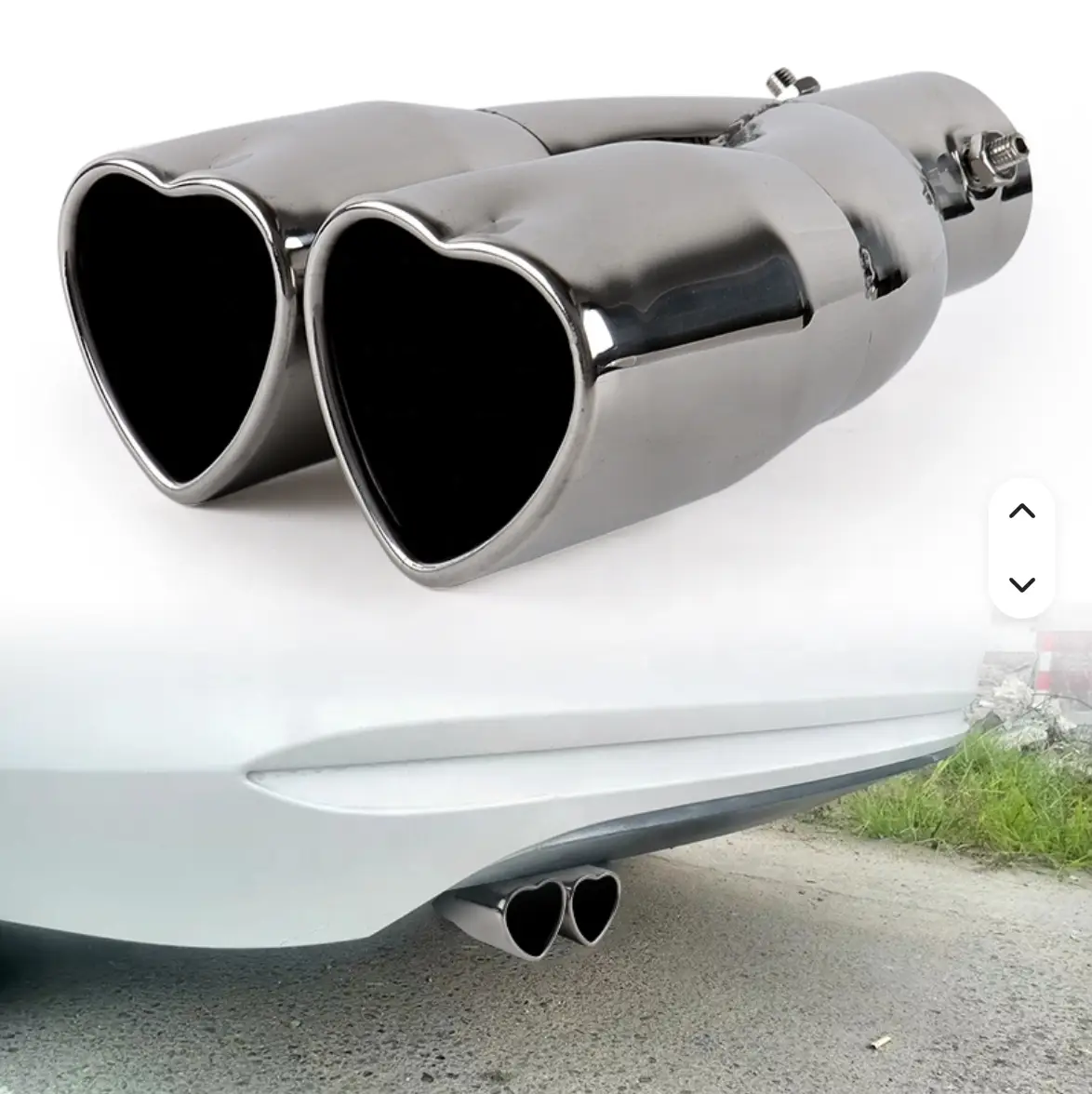 Heart-Shaped Stainless Steel Car Exhaust Muffler Tip
